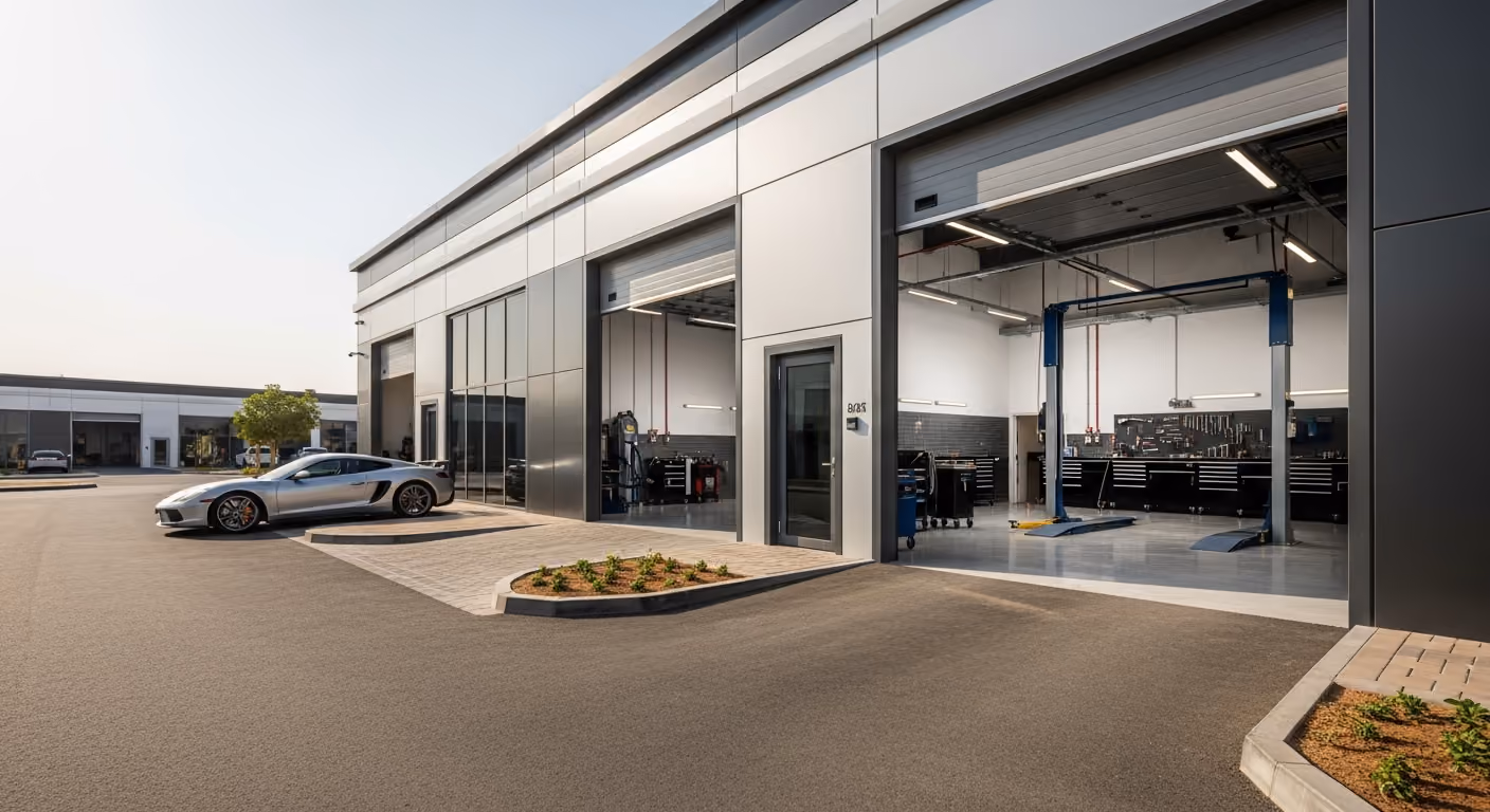 Premium automotive workshop space